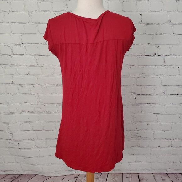 𝅺Furnex Cap Sleeve Top Lace Red M NWT - Picture 5 of 7